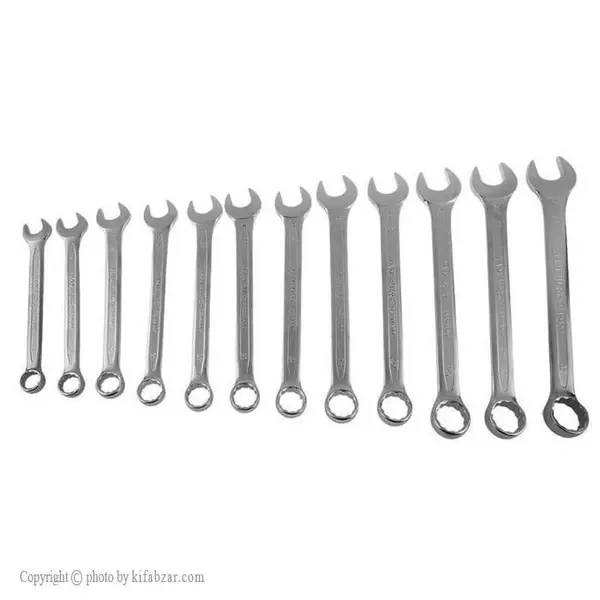 مجموعه 12 عددی آچار یکسر تخت یکسر رینگی آتا مدل BX1200 - 4