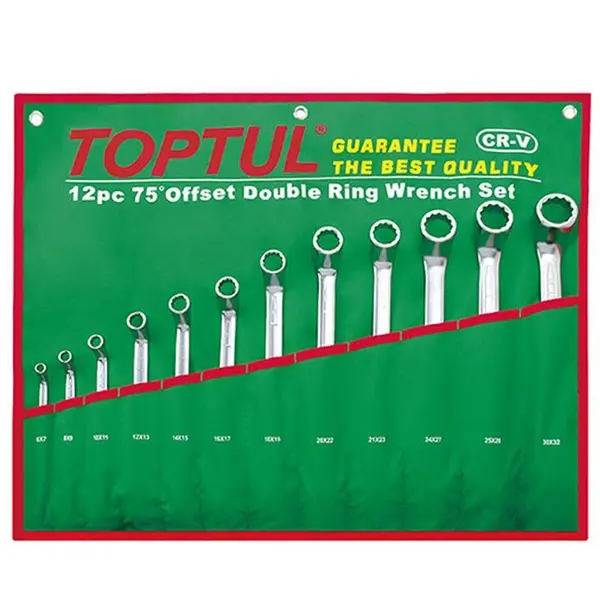 مجموعه 12 عددی آچار دو سر رینگ تاپ تول مدل GAAA1204