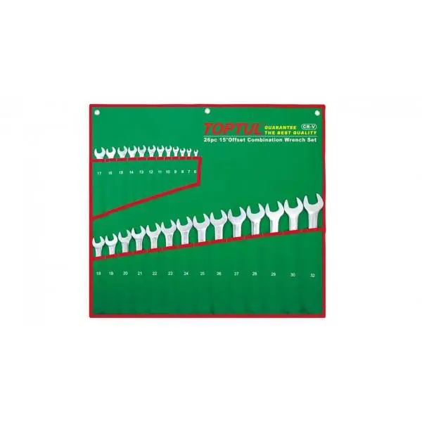 مجموعه 12 عددی آچار دو سر رینگ تاپ تول مدل GAAA1204