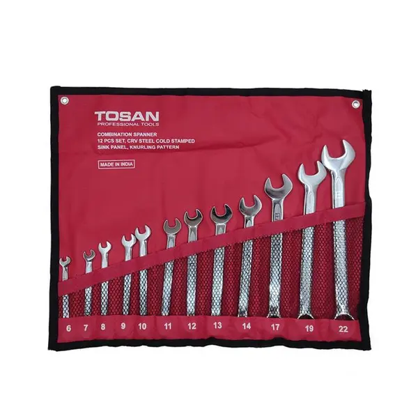 مجموعه 12 عددی آچار یکسر تخت یکسر رینگی توسن مدل TI101-S12 - 2