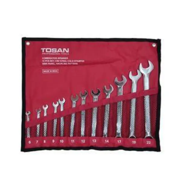 مجموعه 12 عددی آچار یکسر تخت یکسر رینگی توسن مدل TI101-S12 - 6