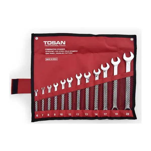مجموعه 12 عددی آچار یکسر تخت یکسر رینگی توسن مدل TI101-S12 - 5