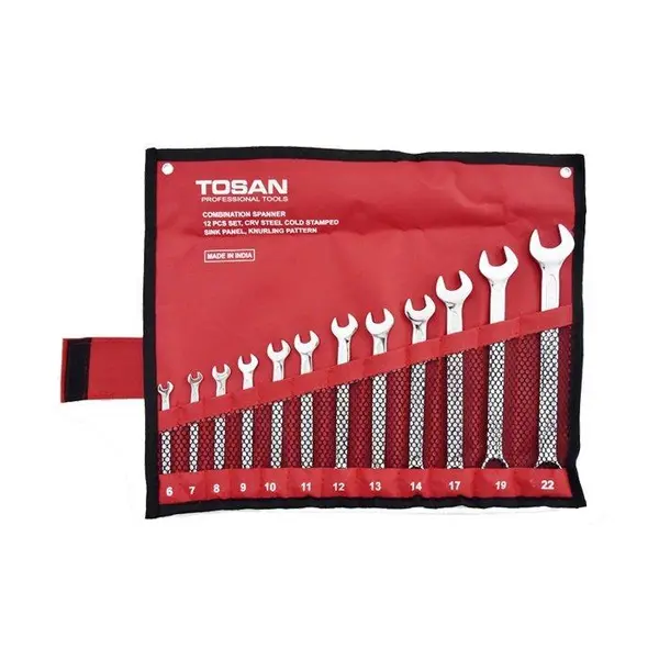مجموعه 12 عددی آچار یکسر تخت یکسر رینگی توسن مدل TI101-S12 - 3