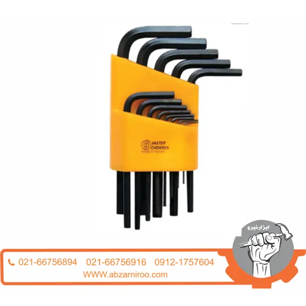 آچار آلن شش گوش واستر کارتی کوتاه 13 عددی مدل VH005