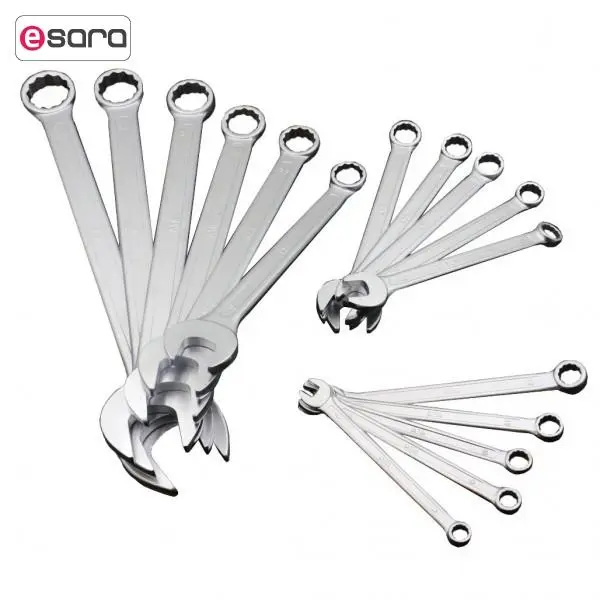مجموعه 16 عددی آچار یکسر تخت یکسر رینگی آتا مدل BX1600 - 3