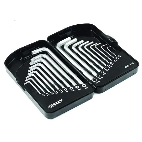مجموعه 18 عددی آچار آلن و ستاره ای کنزاکس مدل KLK-218
