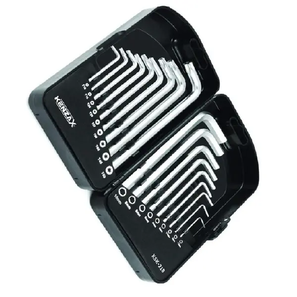 مجموعه 18 عددی آچار آلن و ستاره ای کنزاکس مدل KSK-218