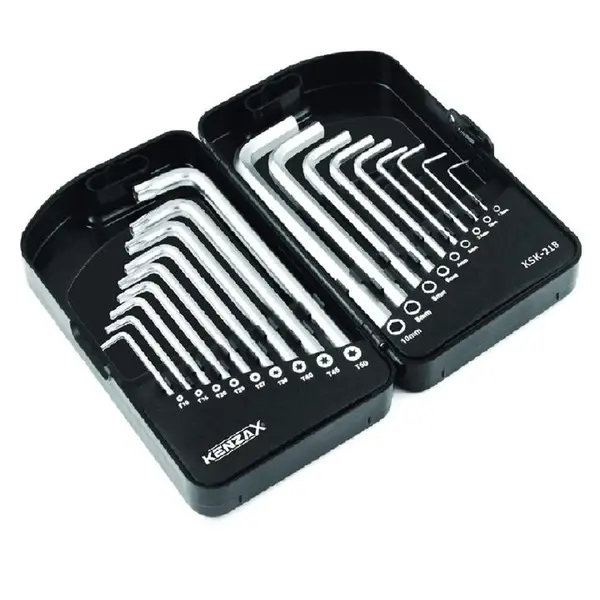 مجموعه 18 عددی آچار آلن و ستاره ای کنزاکس مدل KSK-218
