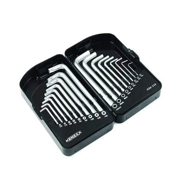 مجموعه 18 عددی آچار آلن و ستاره ای کنزاکس مدل KSK-218