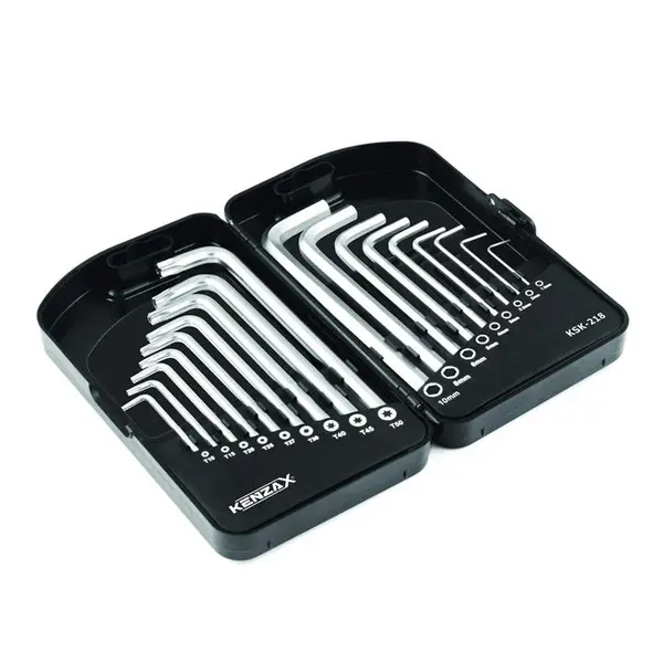 مجموعه 18 عددی آچار آلن و ستاره ای کنزاکس مدل KSK-218