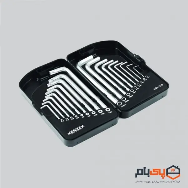 مجموعه 18 عددی آچار آلن و ستاره ای کنزاکس مدل KSK-218