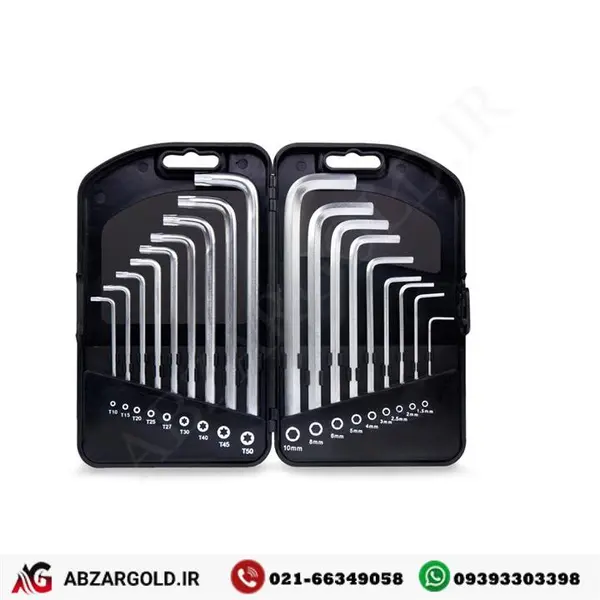 مجموعه 18 عددی آچار آلن و ستاره‌ ای رونیکس مدل RH-2051