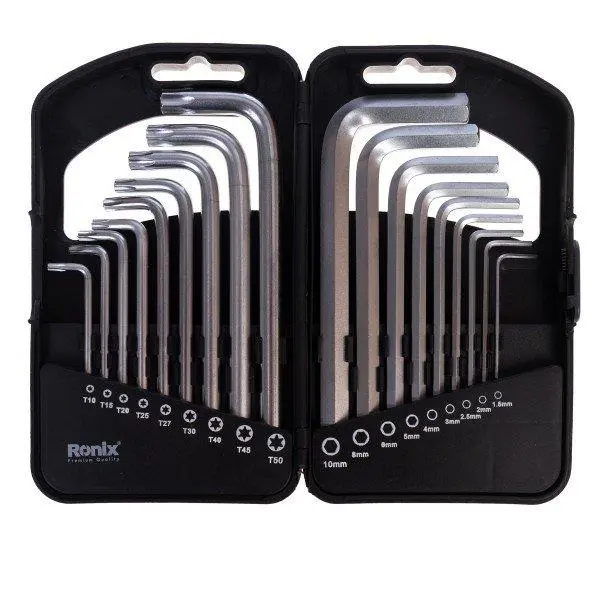 مجموعه 18 عددی آچار آلن و ستاره‌ ای رونیکس مدل RH-2051
