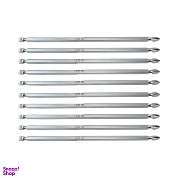 سری پیچ گوشتی یک سر چهارسو یک سر دو سو ولف کد 20-221 بسته 10 عددی