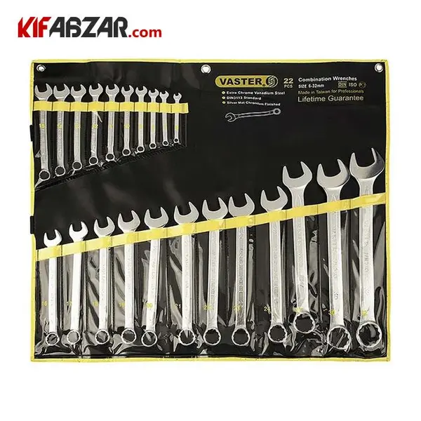 مجموعه 22 عددی آچار یک سر تخت یک سر رینگی واستر مدل PCS22