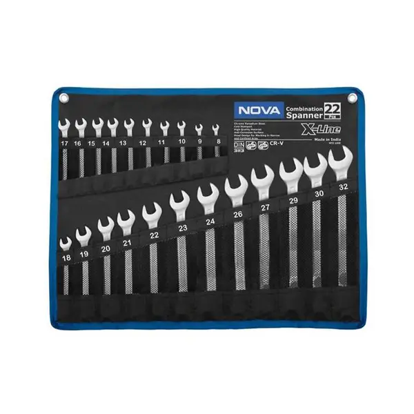 ست آچار یکسر رینگ 22 عددی کیفی سری X-Line نووا مدل 9432 - 2