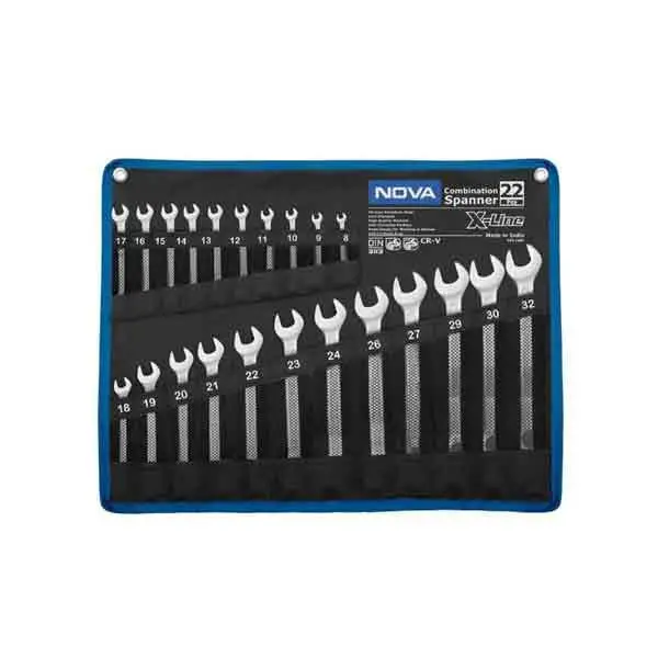 ست آچار یکسر رینگ 22 عددی کیفی سری X-Line نووا مدل 9432