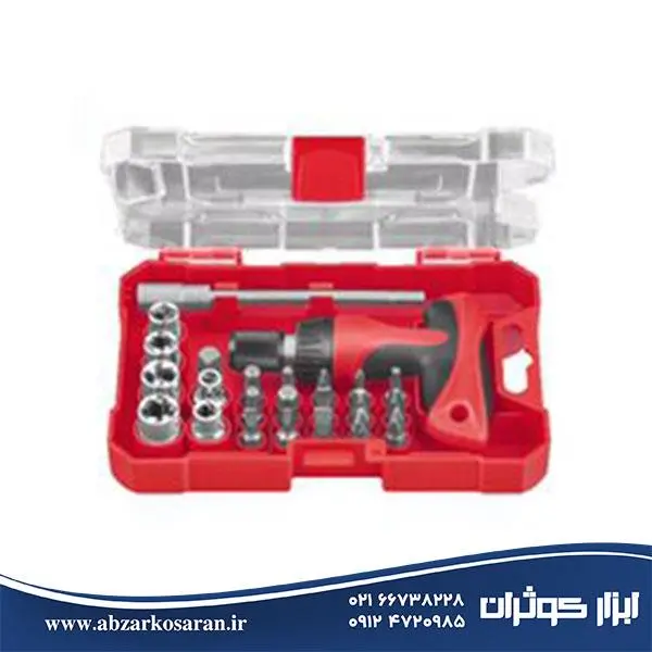 مجموعه 24 عددی پیچ گوشتی جغجغه ای و سری بکس رونیکس مدل RH-2715