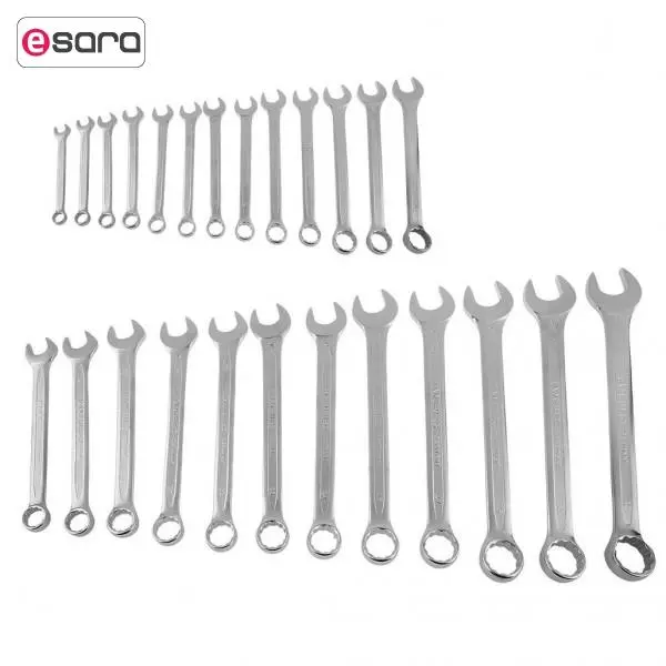 مجموعه 25 عددی آچار یکسر تخت یکسر رینگی آتا مدل BX2500 - 3