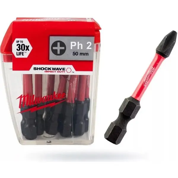 پیچ گوشتی چهارسو میلواکی مدل 4932430855 بسته 10 عددی