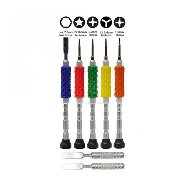 مجموعه 5 عددی پیچ گوشتی یاکسون مدل YX-8186 به همراه دو عدد قاب بازکن