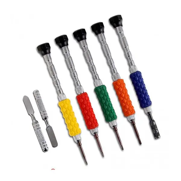 مجموعه 5 عددی پیچ گوشتی یاکسون مدل YX-8186 به همراه دو عدد قاب بازکن