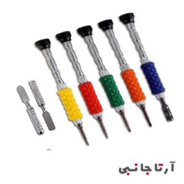 مجموعه 5 عددی پیچ گوشتی یاکسون مدل YX-8186 به همراه دو عدد قاب بازکن