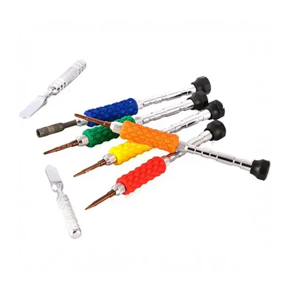 مجموعه 5 عددی پیچ گوشتی یاکسون مدل YX-8186 به همراه دو عدد قاب بازکن