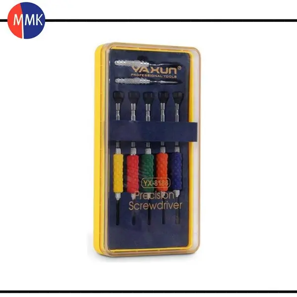 مجموعه 5 عددی پیچ گوشتی یاکسون مدل YX-8186 به همراه دو عدد قاب بازکن