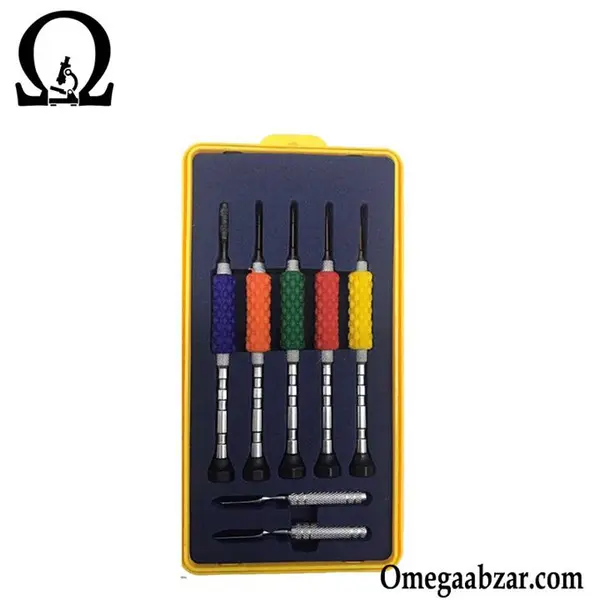 مجموعه 5 عددی پیچ گوشتی یاکسون مدل YX-8186 به همراه دو عدد قاب بازکن