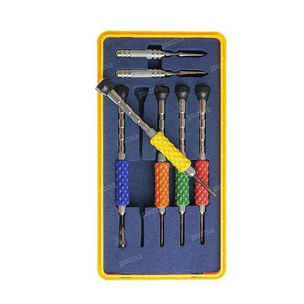 مجموعه 5 عددی پیچ گوشتی یاکسون مدل YX-8186 به همراه دو عدد قاب بازکن