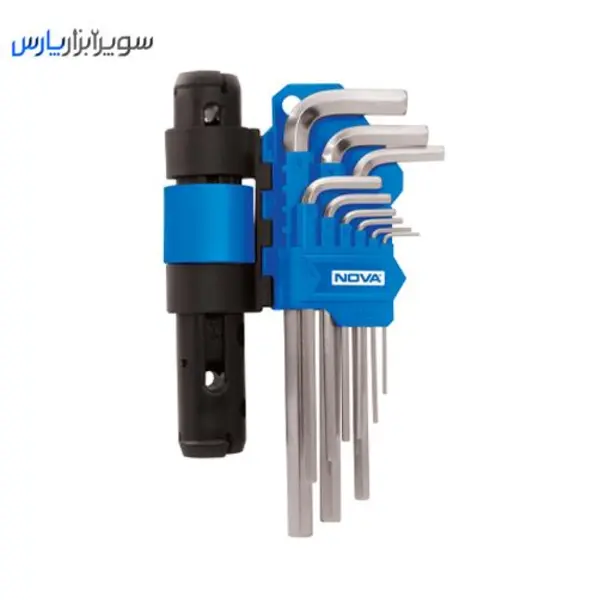 ست آلن 6گوش 9عددی (10پارچه) دسته تی بلند نووا مدل1159