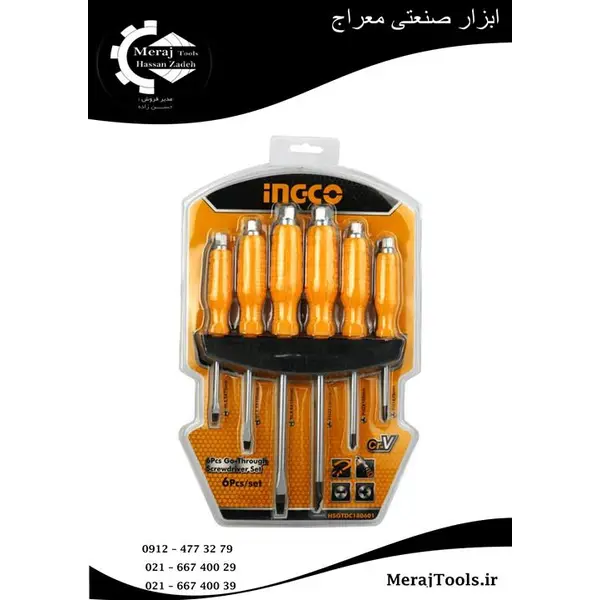 مجموعه 6 عددی پیچ گوشتی اینکو مدل HSGTDC180601
