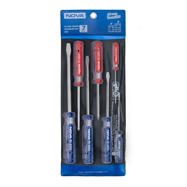 ست 7 عددی پیچ گوشتی دسته کریستالی نووا 1015-1