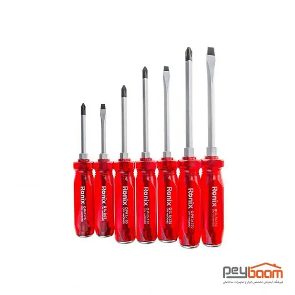 مجموعه 7 تایی پیچ‌ گوشتی رونیکس مدل RH-2906