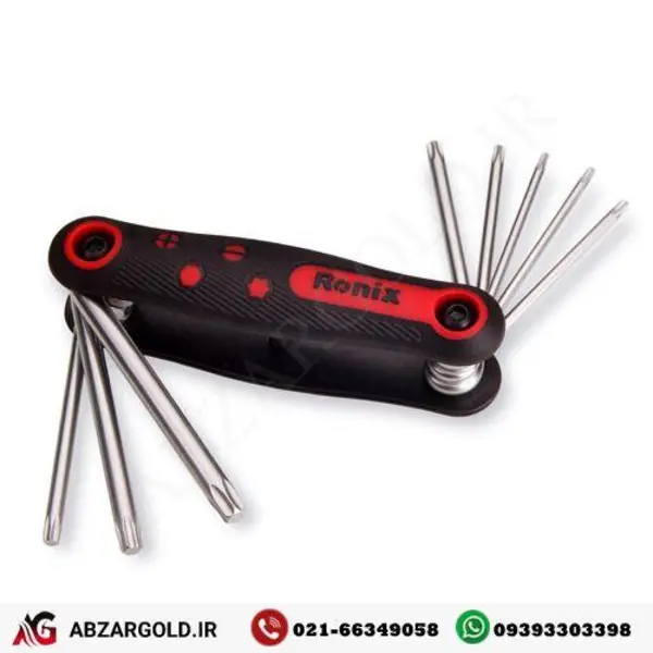 مجموعه 8 عددی آچار ستاره ای چاقویی رونیکس مدل RH-2021
