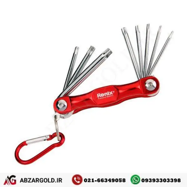 مجموعه 8 عددی آچار ستاره ای چاقویی رونیکس مدل RH-2041