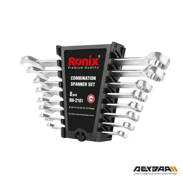 مجموعه 8 تایی آچار یکسرتخت-یکسررینگ رونیکس مدل RH-2101 - 5