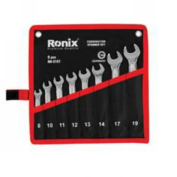 ست آچار 8 عددی یکسر تخت یکسر رینگ کیفی رونیکس مدل RH-2157