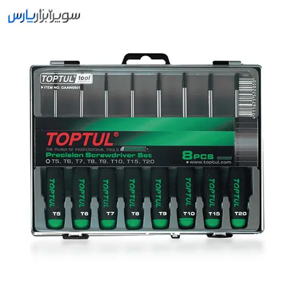 جعبه پیچ گوشتی 8 عددی موبایلی تاپ تول (TOPTUL) مدل GAAW0801
