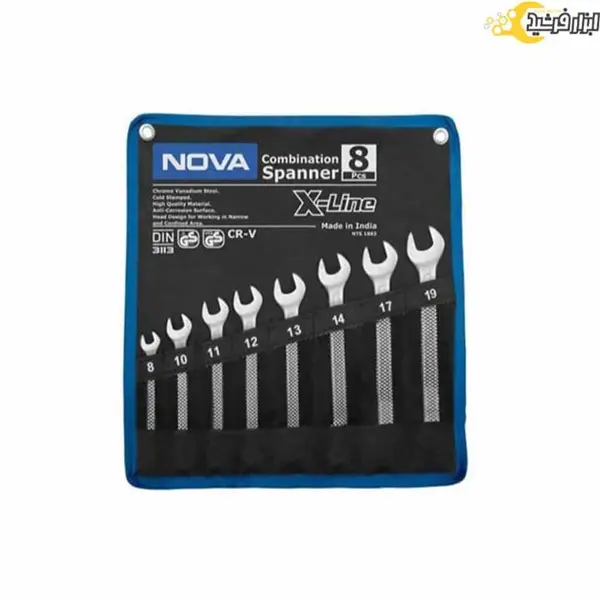ست آچار یکسر رینگ 8 عددی کیفی سری X-Line نووا مدل 9430 - 3