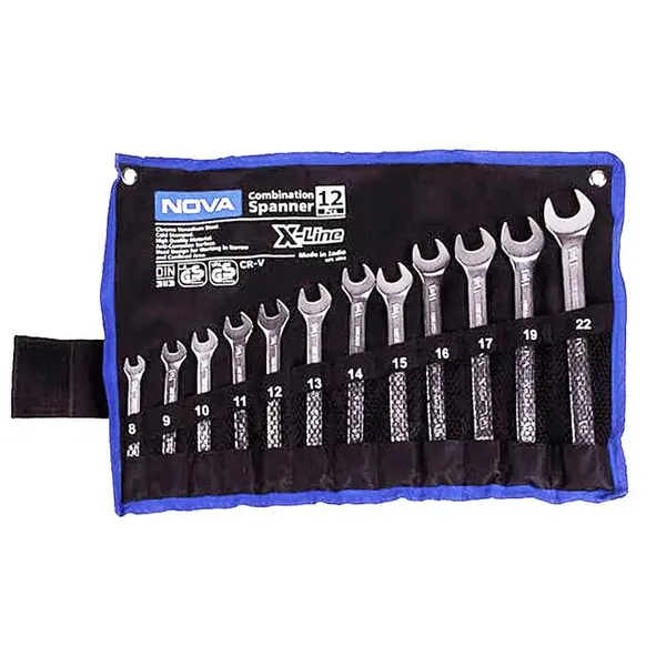 آچار یکسر تخت و یکسر رینگی نووا مدل 9431 مجموعه 12 عددی