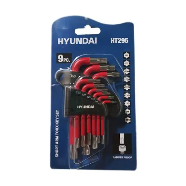 آچار آلن ستاره ای هیوندای کوتاه 9 عددی مدل HT295