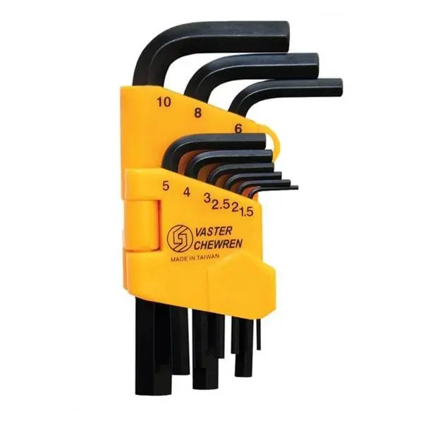 آچار آلن شش گوش واستر کارتی کوتاه 9 عددی مدل VH001