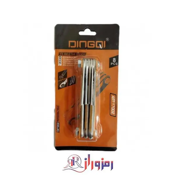 آچار آلن دینگشی مدل ART 17002  مجموعه 8 عددی