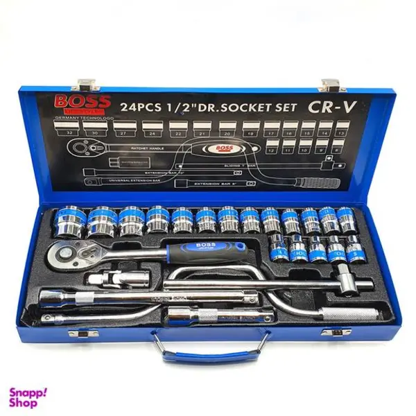 آچار بکس باس مدل Cr-v مجموعه 24 عددی