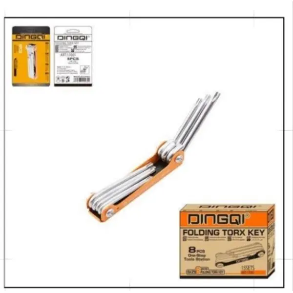 آچار آلن ستاره ای دینگشی مدل DI-17001 مجموعه 8 عددی