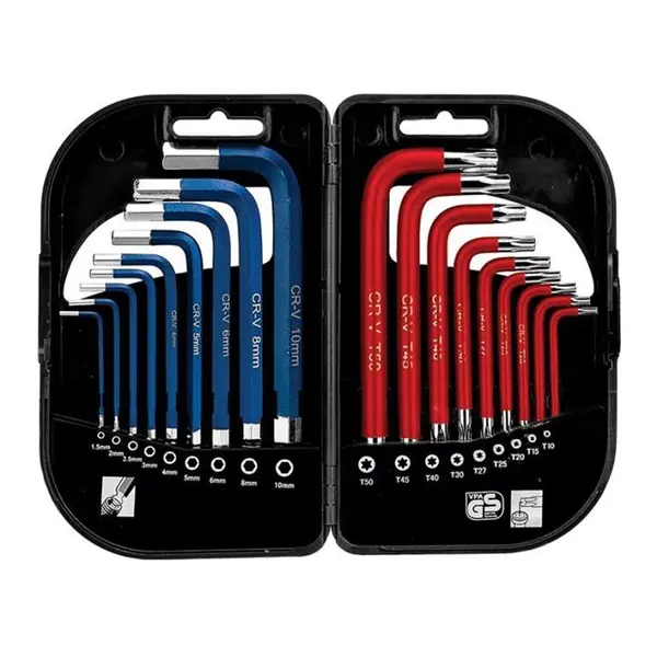 آچار آلن و ستاره ای  هیوندای مدل HT185 مجموعه 18 عددی