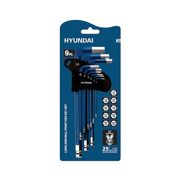 آچار آلن هیوندای مدل HT195 مجموعه 9 عددی