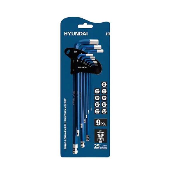 آچار آلن ته گرد هیوندای مدل HT290 مجموعه 9 عددی